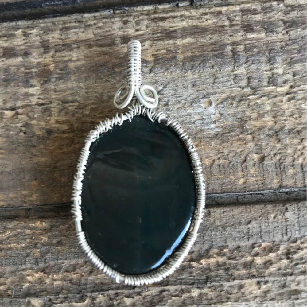 Artesian Wire Wrap Tree Oval Gemstone 925 Sterlin… - image 2